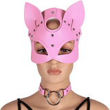 Leather Body Bondage Collar Necklace Garter Belt
