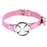 Leather Body Bondage Collar Necklace Garter Belt
