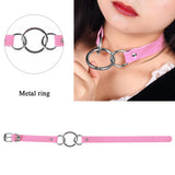 Leather Body Bondage Collar Necklace Garter Belt