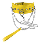 Gothic Punk Choker Chain Collar Leather Necklace