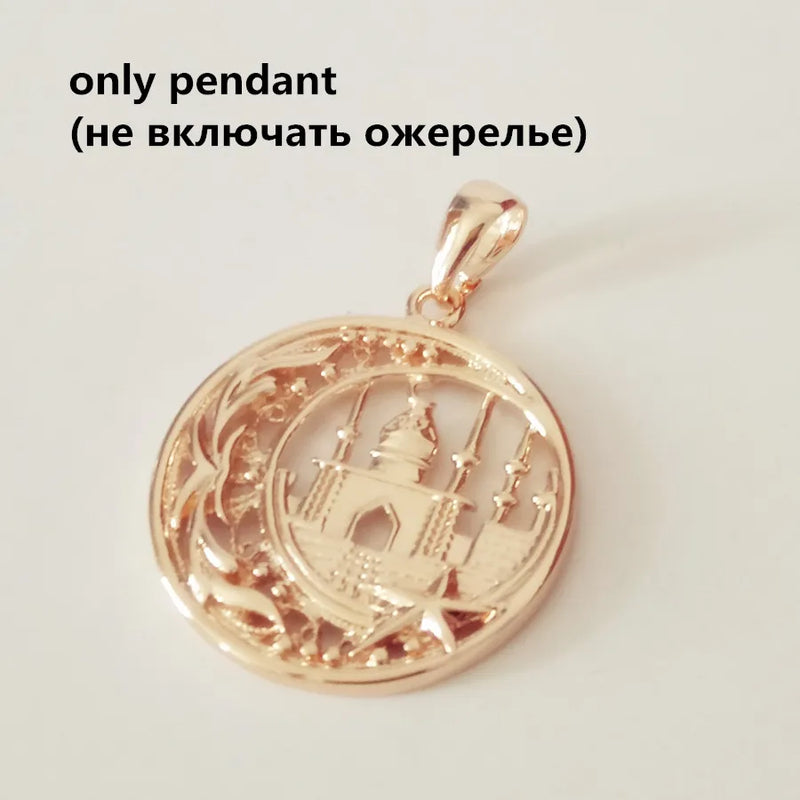 Classic Round Mosque Pendant for Women