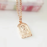 Traditional Church 585 Rose Jewelry Orthodox Crucifix Men Women Necklace