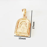 Traditional Church 585 Rose Jewelry Orthodox Crucifix Men Women Necklace