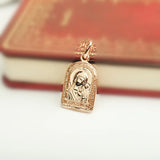 Traditional Church 585 Rose Jewelry Orthodox Crucifix Men Women Necklace