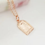 Traditional Church 585 Rose Jewelry Orthodox Crucifix Men Women Necklace
