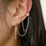 Moon False Piercing Ear Cuffs Punk Earrings Set Ear Clip Jewelry