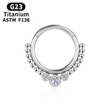 Tragus Cartilage Zircon Piercing Titanium Crystal Septum Nose Ring