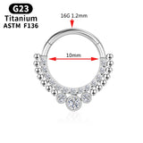 Tragus Cartilage Zircon Piercing Titanium Crystal Septum Nose Ring