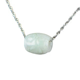 Beads Necklace Clavicle Chain Natural Burma Jade Pendant