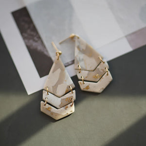 Vintage Brass Dangle Earrings Set