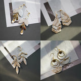 Vintage Brass Dangle Earrings Set