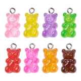 Translucent Resin Pendants Bear Mixed 32pcs
