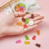 Translucent Resin Pendants Bear Mixed 32pcs