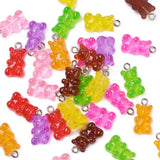 Translucent Resin Pendants Bear Mixed 32pcs