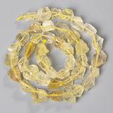 Natural Yellow Citrines Quartz Beads Raw Minerals Crystal Nugget Bead