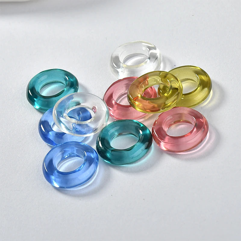 Acrylic Colored Glaze Resin Pendant DIY Ear Rings Bracelet Material Accessories