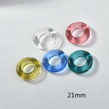 Acrylic Colored Glaze Resin Pendant DIY Ear Rings Bracelet Material Accessories