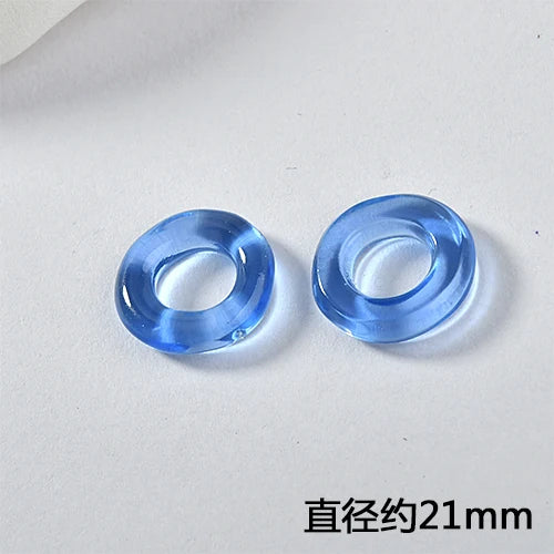 Acrylic Colored Glaze Resin Pendant DIY Ear Rings Bracelet Material Accessories