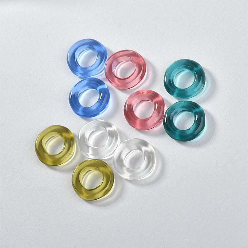 Acrylic Colored Glaze Resin Pendant DIY Ear Rings Bracelet Material Accessories