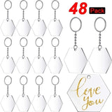 Acrylic Discs Set for DIY Crafts (Hexagon,48 Pieces)