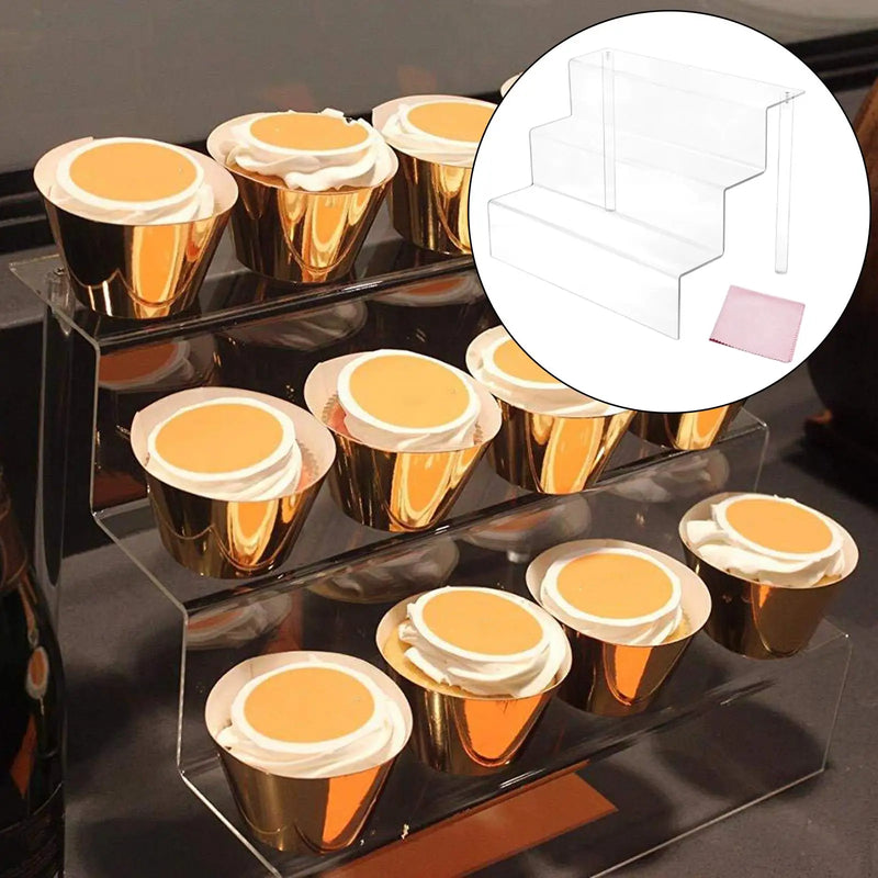 3-Layer Acrylic Display Stand for Cupcake