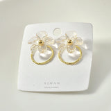 Acrylic Immortal Flower Ear Studs DIY Accessories 10pcs