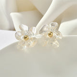 Acrylic Immortal Flower Ear Studs DIY Accessories 10pcs