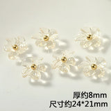 Acrylic Immortal Flower Ear Studs DIY Accessories 10pcs
