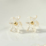 Acrylic Immortal Flower Ear Studs DIY Accessories 10pcs