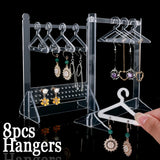 Acrylic Jewelry Display Rack Earrings Hanging Clothes Stand Storage