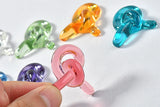 Acrylic Knotted Resin Patch DIY Earrings Material 6pcs
