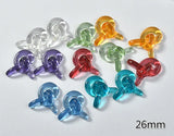 Acrylic Knotted Resin Patch DIY Earrings Material 6pcs
