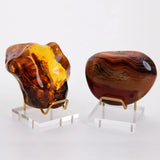 Acrylic Metal Ornament Display Stand Crystal Stone Base