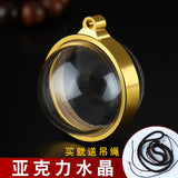Acrylic Spherical Gawu Box Necklace Waterproof Pendant