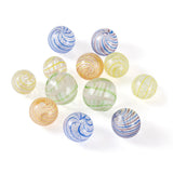 Colorful Glass Globe Beads Hollow 2 Hole Glass Beads for Jewelry Making