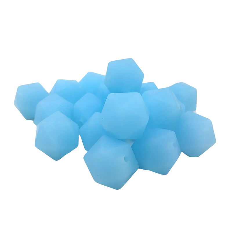 Transparent Icosahedron Silicone Bead for DIY Crafts