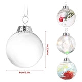 Transparent Christmas Ball Fillable DIY Lightweight Christmas Tree Pendant