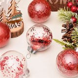 Transparent Christmas Ball Fillable DIY Lightweight Christmas Tree Pendant