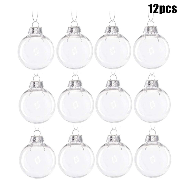 Transparent Christmas Ball Fillable DIY Lightweight Christmas Tree Pendant
