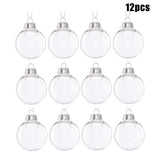 Transparent Christmas Ball Fillable DIY Lightweight Christmas Tree Pendant
