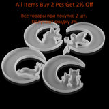 Christmas Deer Moon Cat Silicone Mold for DIY Jewelry