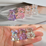 6pcs Acrylic Bear Pendant DIY Earrings Material