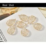 Crystal Rose Lace Water Drop Charms 10pcs for Memory Locket DIY