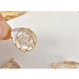 Crystal Rose Lace Water Drop Charms 10pcs for Memory Locket DIY