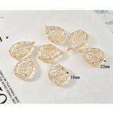 Crystal Rose Lace Water Drop Charms 10pcs for Memory Locket DIY