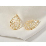 Crystal Rose Lace Water Drop Charms 10pcs for Memory Locket DIY