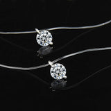 Silver Plated Fishing Line Necklace Women's Invisible Chain Mermaid Choker
