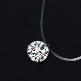 Silver Plated Fishing Line Necklace Women's Invisible Chain Mermaid Choker