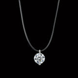 Silver Plated Fishing Line Necklace Women's Invisible Chain Mermaid Choker