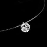 Silver Plated Fishing Line Necklace Women's Invisible Chain Mermaid Choker
